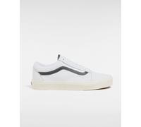 Vans Unisex Old Skool Sneakers - White Leather - Size UK 12