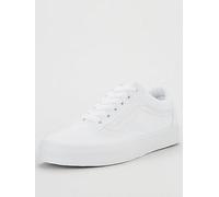 Vans Unisex Old Skool Trainers - White, White, Size 6, Women White