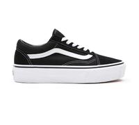 Vans Unisex Platform Old Skool Shoes Black/White Leather - Size UK 3.5