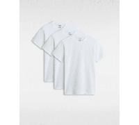 Vans for man. VN000KHDWHT1 Pack of 3 Basic T-shirts white (M), Casual, Cotton