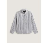 Vans - Vans X Rowan Stripe LS Woven Light Grey, Man, Grey, Size: L