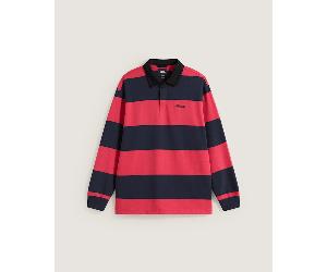 Vans - Ward Stripe Rugby Knit Polo, Man, Red, Size: L