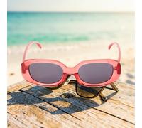 Vans Wheeling Sunglasses Oval UV400 Unisex Crimson Haze Frames Travel One Size