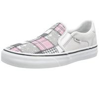 Vans Women's Asher Deluxe Sneaker, Patchwork Light Grey, 3 UK (35 EU)