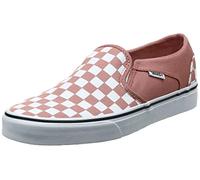 Vans Women's Asher Sneaker, (Checkerboard) rose dawn/white, 6 UK medium