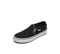 Vans Women's Asher Trainers, Canvas Black White, 7 UK