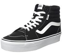 (6.5 UK, Black/White) Vans Womens Filmore HI High Top Canvas Trainers Sneakers Shoes - Black/White