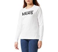 Vans Women's Flying V Classic Ls Bf Regular Fit Classic Long Sleeve Top, White (White White), 8 (Manufacturer Size: S)