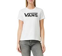 Vans Women's Flying V Crew Tee Regular Fit Round Collar Short Sleeve T - Shirt, White (White White), 8 (Manufacturer Size: S)