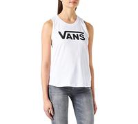 Vans Women's Flying V Muscle Scoop Regular Fit Round Collar Sleeveless T - Shirt, White (White White), 10 (Manufacturer Size: M)