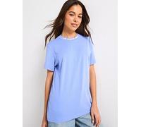 Vans Women's Left Chest Logo Embroidered T-Shirt - Purple, White, Size S, Women White