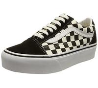 Vans Women's Old Skool Platform (Checkerboard) Trainers, Noir Blanc, 3.5 UK