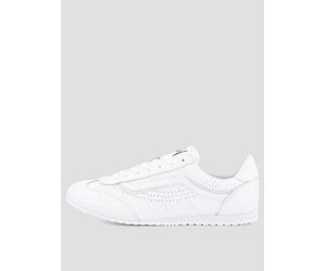 Vans Womens Super Lowpro Leather Trainers, White, Size 7, Women White