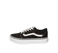 Boy's Vans Kids Ward Platform Chunky Canvas Trainers - Black - Size: 4.5 uk