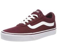 Vans Women's Ward Sneaker, Canvas Burgundy, 2.5 UK