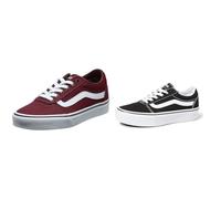 Vans Women's Wm Ward Platform Sneaker, Canvas 187 6 UK Burgundy