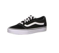 Vans Women's WM Ward Sneaker Black ((Suede/Canvas) Black/White Iju) 8.5