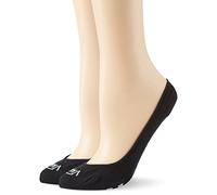 vans Women's Y No Show 1-6 2pk Ankle Socks, Black (Black-white Y28), One size (Manufacturer size: OS)