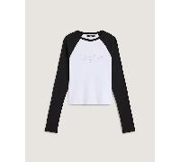 Vans - Y2K Star Raglan Long Sleeve T-Shirt, Woman, Black, Size: XS