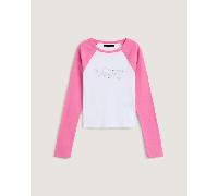 Vans - Y2K Star Raglan Long Sleeve T-Shirt, Woman, Pink, Size: L