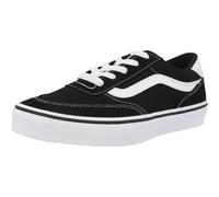 Vans YT Brooklyn LS Black Trainers, Canvas Suede, Signature Waffle Sole 8.5
