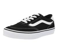Vans YT Brooklyn LS Black Trainers, Canvas Suede, Signature Waffle Sole 8.5