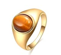 VanSabrina Stainless Steel Fashion Moonstone Rings For Womens Handmade Victorian Rings Gem Ring Party Wedding Gift For Woman, Stainless Steel, No Gemstone