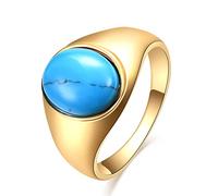 VanSabrina Stainless Steel Fashion Moonstone Rings For Womens Handmade Victorian Rings Gem Ring Party Wedding Gift For Woman, Stainless Steel, No Gemstone