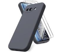 Vansdon for Google Pixel 10a Case, 2 Pack Tempered Glass Screen Protectors, Soft TPU Liquid Silicone Shockproof Gel Case-Deep Lavender