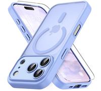 Vansdon Magnetic Case for iPhone 17 Pro with 1-Pack Tempered Glass Screen Protector, Compatible with MagSafe, Military-Grade Drop Protection, Slim Translucent Matte Shockproof Case - Light Purple