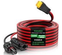 Vansdon Solar to XT60 Extension Cable 12AWG 30FT XT60 Female to Male Connector for RV Foldable Solar Panel, Portable Power Station, Solar Generator