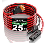 Vansdon Solar to XT60i Extension Cable 10AWG 25FT Solar Connector to XT60i Adapter Charging Cable for Portable Power Station, Solar Generator, Solar Panel, Battery, RV