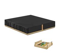 VANSHEIM Outdoor Sand Tray Cover,Black Waterproof Sandpit Covers Elasticated Sandbox Protective Cover for Sandpit,Paddling Pool,UV Protection Oxford Fabric Sand Box Covers 185x185x20cm