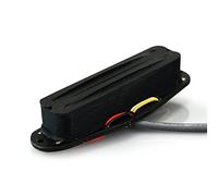 VANSON Black/Black Hot Rail Humbucker, Single Coil Size Pickup for Stratocaster Guitars (Black)