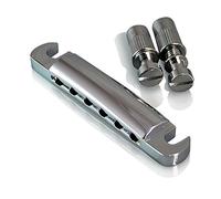 VANSON Chrome Stop Bar Tailpiece Bridge for Epiphone Les Paul, SG, ES Dot Guitars (Chrome)