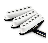 VANSON 'Classic Pro' Alnico V White Single Coil Pickups SET (Bridge, Middle, Neck) for Strat Guitars (White)