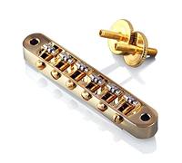 VANSON Gold Roller Saddle Bridge for Gibson Les Paul, SG, ES Dot, Gretsch Bigsby for USA Spec Guitars (Gold)
