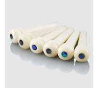 VANSON High Quality Bone & Abalone Bridge Pins for Acoustic Guitars/String Pegs (Un-Slotted)