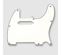 VANSON Premium Quality Scratchplate Pickguard DIRECT FIT for Fender USA MEX Telecaster, Tele, TC3 (3 Ply, White (W/B/W))