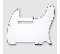 VANSON Premium Quality Scratchplate Pickguard DIRECT FIT for Fender USA MEX Telecaster, Tele, TC4 (3 Ply, White (W/B/W))