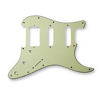 VANSON Premium Quality Scratchplate Pickguard DIRECT FIT for USA, MEX Fender Stratocaster Strat, HSS (3 Ply, Mint Green (MG/B/MG))