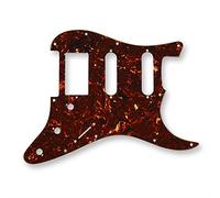 VANSON Premium Quality Scratchplate Pickguard DIRECT FIT for USA, MEX Fender Stratocaster Strat, HSS (3 Ply, Marbled Tort (T/IV/B))