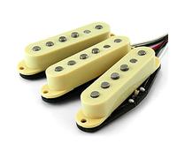 VANSON 'Vintage Pro' Alnico V Ivory Single Coil Pickups SET (Bridge, Middle, Neck) for Strat Guitars (Ivory)