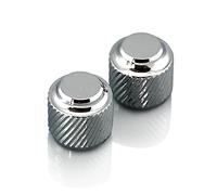 VANSON VP004 Chrome Double Flat Top Push-On Knobs/Volume or Tone Speed Control for Telecaster 'TL' Guitars (Chrome)