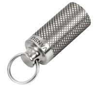 VANSU Titanium Waterproof Keychain Pill Holder Container Portable Mini Size Pill Box Case for Outdoor Travel Camping