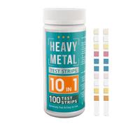 VANSUKY 10-in-1 Heavy Metal Water Test Strips - Fast & Accurate Testing for Copper,Iron,Manganese,Zinc, Magnesium,Calcium,Mercury,Chromium (Cr VI), Lead & Cadmium - Home, Aquarium & Industrial Use
