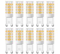 VANSUKY 10 Pack G9 LED Bulbs 5W Warm White 3200K, 52 SMD2835 LEDs, 230V AC, Equivalent to 55W Halogen, Non-Dimmable, for Chandelier, Ceiling Light, Lamp