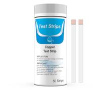 VANSUKY 50 Copper Test Strips - High Sensitivity 0-2 mg/L with 8 Scales - Accurate Water Testing for Drinking Water, Aquarium, Pool, Industry & Lab
