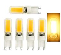 VANSUKY 5pcs G9 Base 4W COB LED Light Bulb, 3000K (Warm White) 350LM, Equivalent to 35W Halogen Lamp Replacement, AC220V-240V, 360 Omni-Direction Beam Angle.