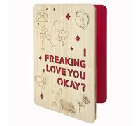 VANSUN Valentines Day Card,Handmade Sustainable Wood Love Cards,Anniversary Cards for Wife, Husband, Girlfriend,Boyfriend,Wooden Memorable Valentines Gifts for Her, Him